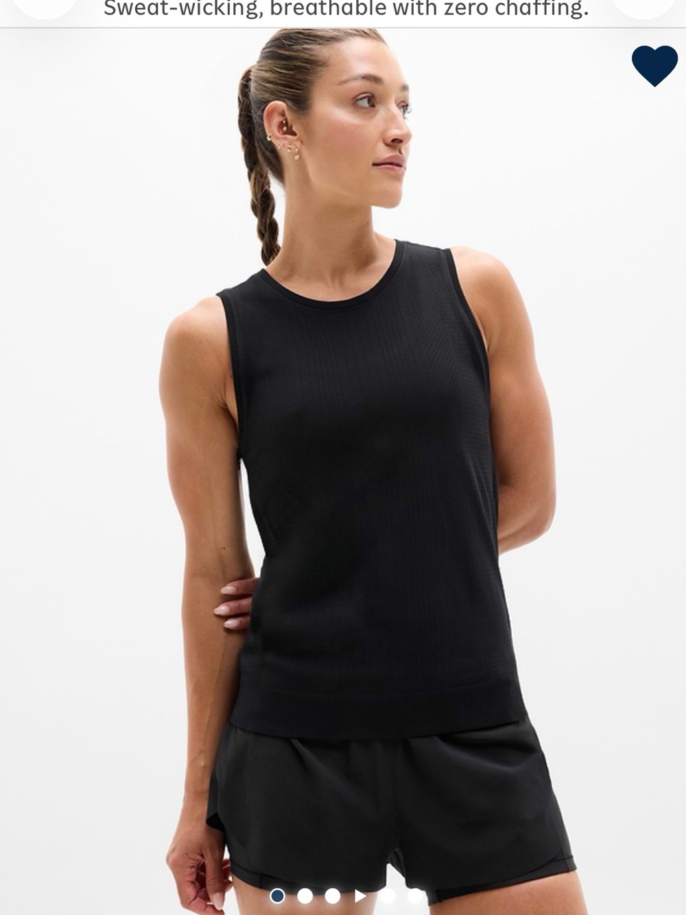 Athleta Black in motion seamless Muscle Tank Top for Women